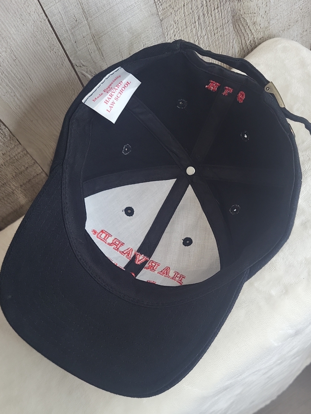 Harvard Law School Embroidered Black Cap. - Picture 5 of 5